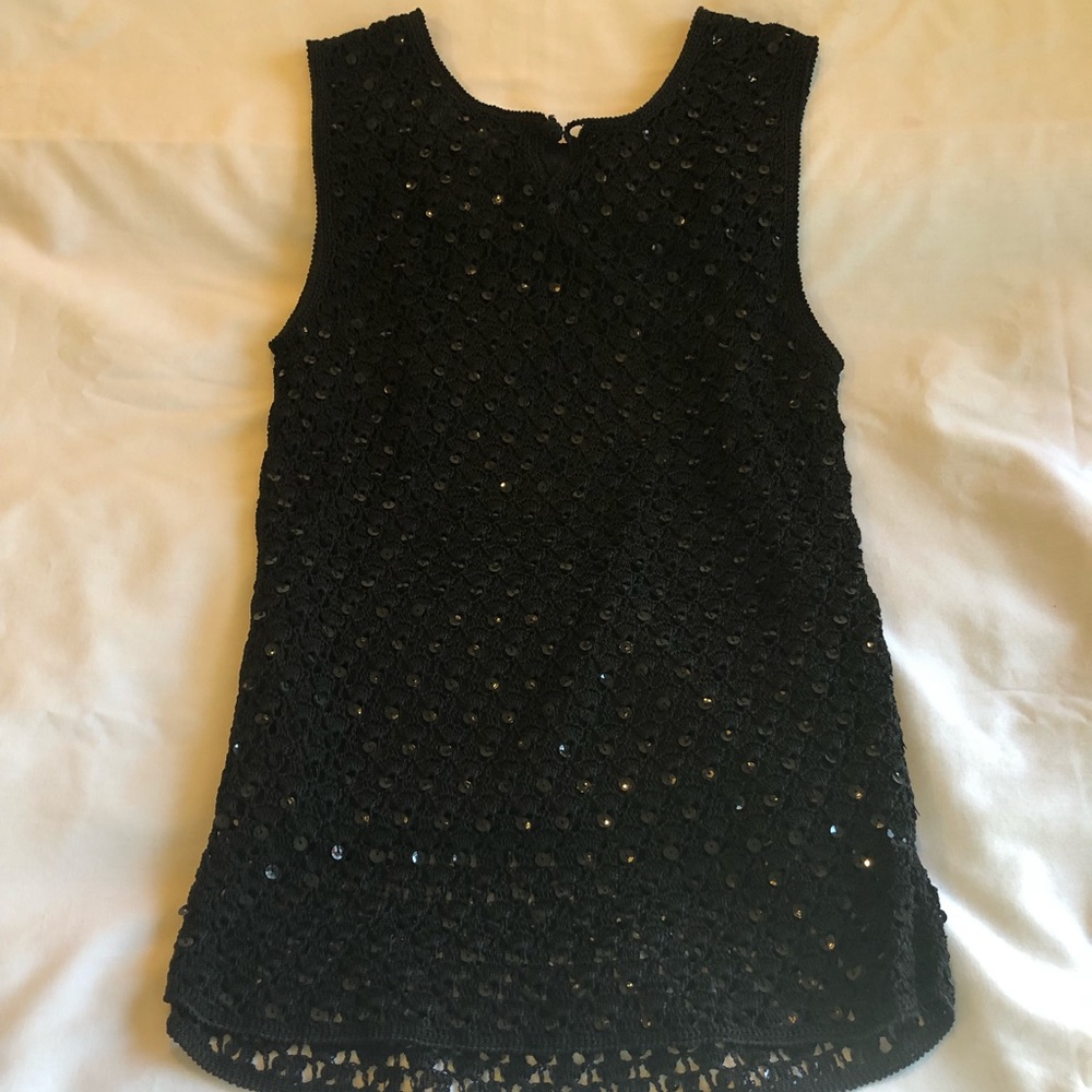 Black Sequin Top